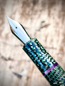 TroubleShooter Fusion 1313 Green Check Cellulose and Omas Purple