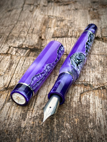 DayDreamer 1315 - Purple Magma, Silver & Purple Pearl Accents - Jowo