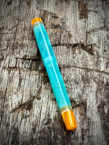 DayDreamer 1315 - Cool Mint Acrylic, Orange & Silver Accents - Bock