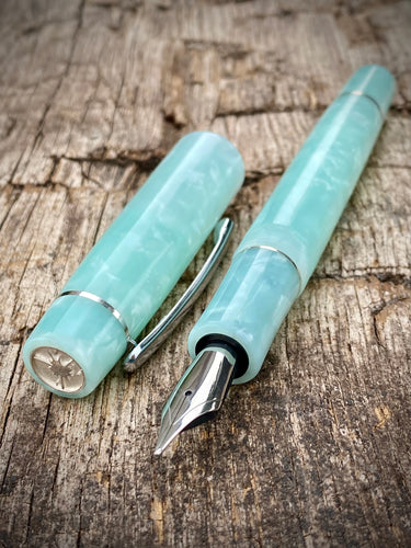 TroubleShooter 1414 - Nephrite Pearl Cellulose, Silver Accents - Jowo
