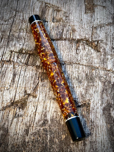 DayDreamer Hex 1315 - Conway Stewart Amber, Black & Silver Accents - Jowo