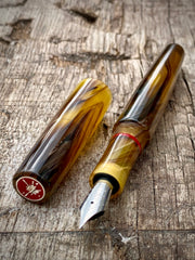 DayDreamer 1315 - Omas Amber, Silver & Red Trim - Schmidt