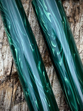 Load image into Gallery viewer, DayDreamer 1315 - Erinoid Green Swirl, Silver &amp; Red Trim - Bock