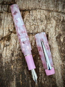 DayDreamer Hex 1315 - Frozen Sakura Cellulose, Pink & Silver Accents - Bock