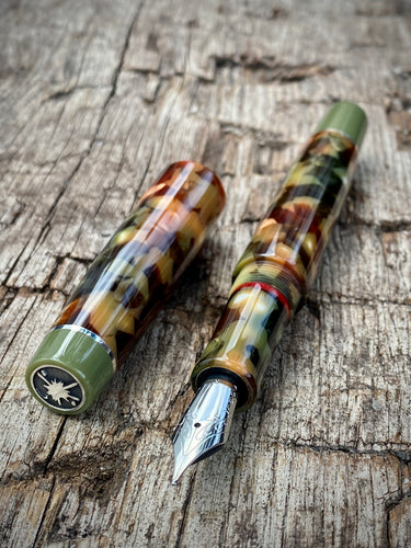 DayDreamer 1315 - CS Coral Green, Olive & Silver Accents - Jowo