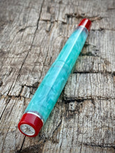 Load image into Gallery viewer, DayDreamer 1315 - Cool Mint Acrylic, Rockster Red &amp; Silver Accents - Jowo