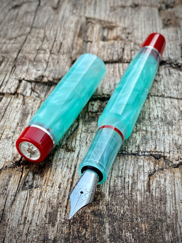 DayDreamer 1315 - Cool Mint Acrylic, Rockster Red & Silver Accents - Jowo