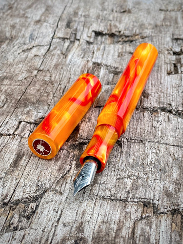 SweetTalker 1315 in Orange Sunspot Acrylic, Red and Silver Trim - Bock